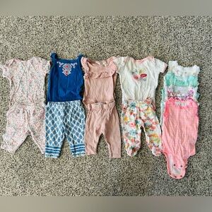 Four Outfits and Lacey Tank Onesies
